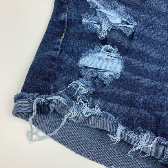 American Eagle Distressed High Rise Shortie Shorts - Picture 2 of 7